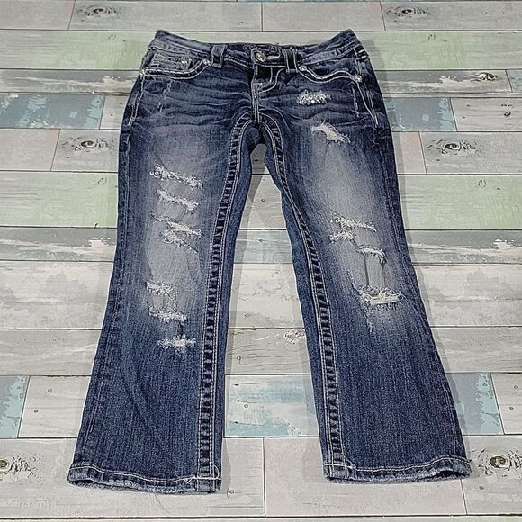 Miss Me Signature Cropped Jeans sz 24 - Picture 1 of 5